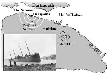 Explosión de Halifax Map
