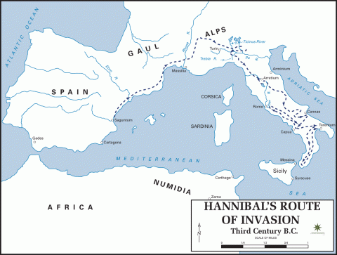 Hannibal_route_of_invasion